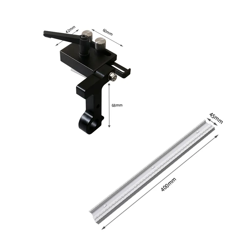 ENJOYWOOD Drill Press Table Fence Aluminum Alloy 715mm 920mm Dust Collection Efficient Woodworking Positioning Tool