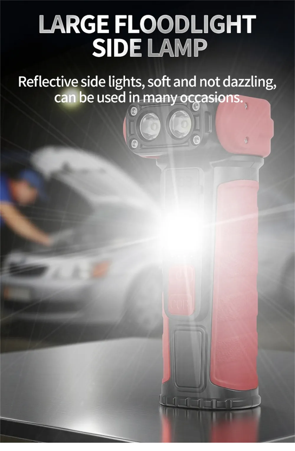 Mini Convenient Rotating Flashlight 6 Modes Adjustable Portable Emergency COB Floodlight Magnetic Work Light For Camping Fishing Mini Convenient Rotating Flashlight 6 Modes Adjustable Portable Emergency COB Floodlight Magnetic Work Light For Camping Fishing