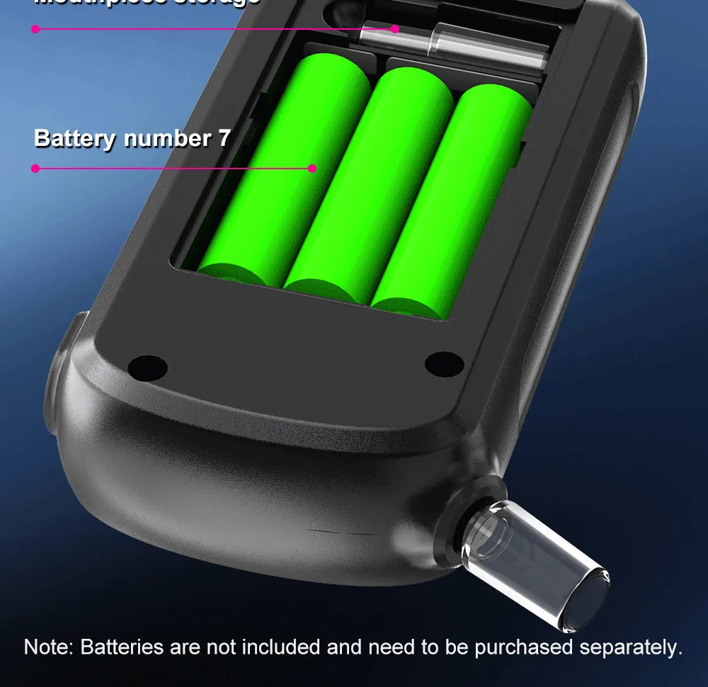 Portable Car Breathalyzer High-Accuracy LCD Digital Display Personal Alcohol Tester