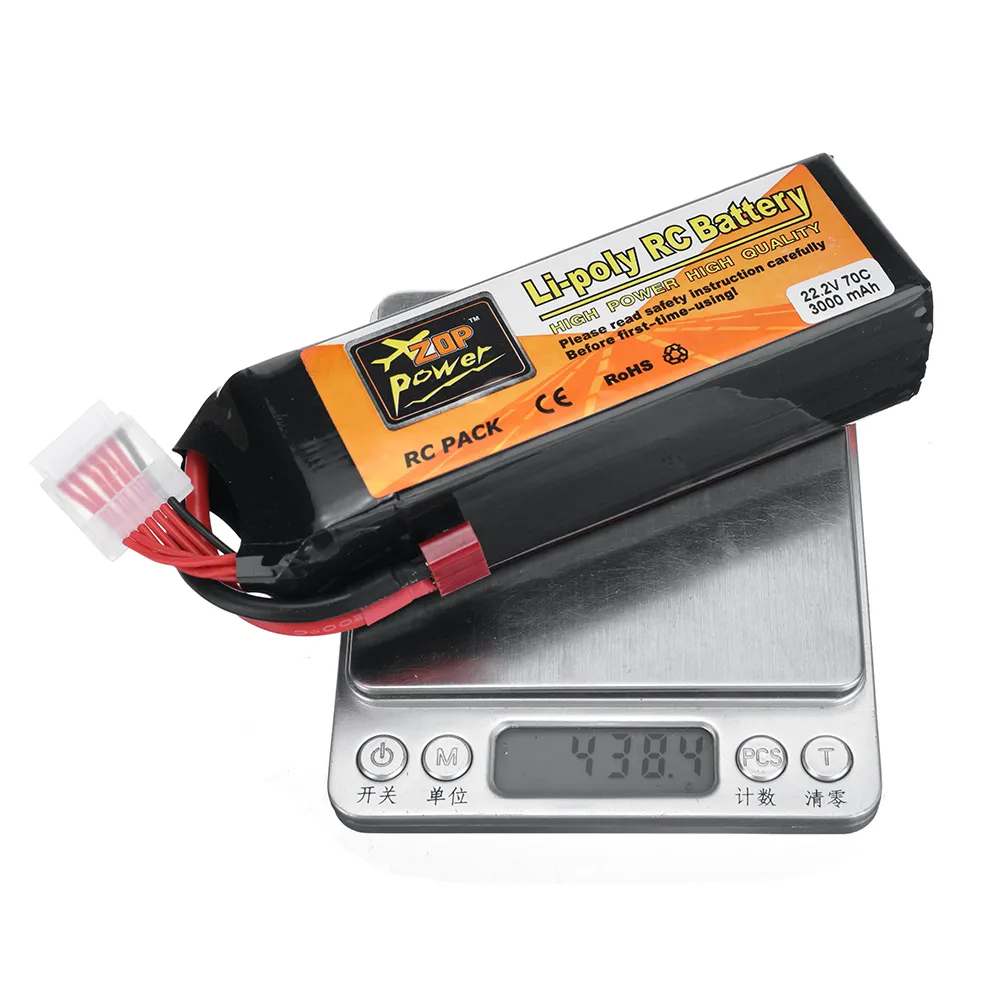ZOP Power 22.2V 3000mAh 70C 6S LiPo Battery T Plug for RC Car ZOP Power 22.2V 3000mAh 70C 6S LiPo Battery T Plug for RC Car
