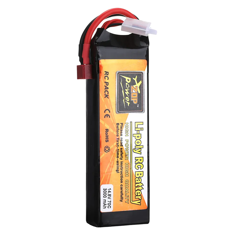 ZOP Power 14.8V 3000mAh 70C 4S LiPo Battery T Plug for RC Car ZOP Power 14.8V 3000mAh 70C 4S LiPo Battery T Plug for RC Car