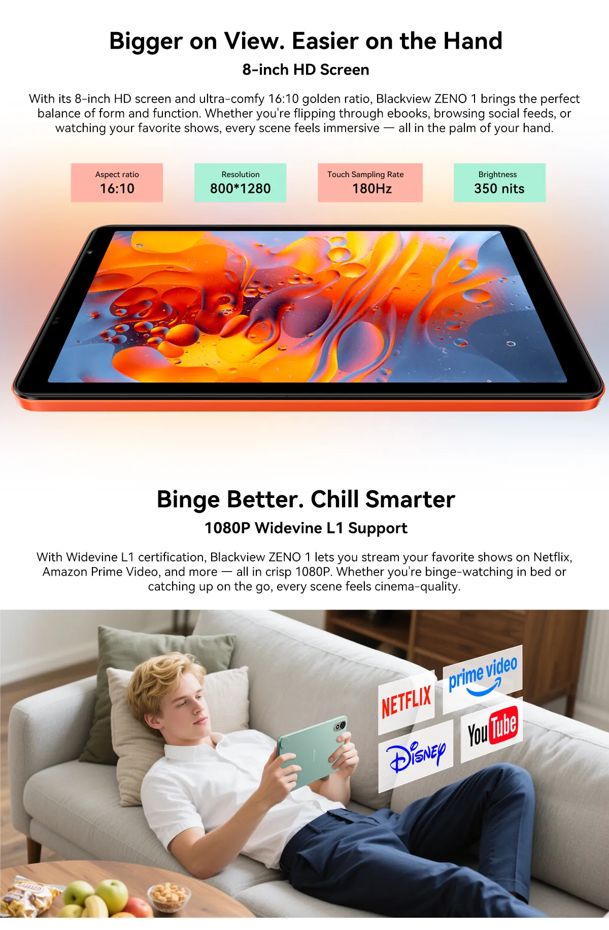 Blackview ZENO 1 UNISOC T615 Octa Core 4GB RAM 64GB ROM/6GB RAM 256GB ROM 4G LTE 8 Inch Android 15 Tablet PC Blackview ZENO 1 UNISOC T615 Octa Core 4GB RAM 64GB ROM/6GB RAM 256GB ROM 4G LTE 8 Inch Android 15 Tablet PC