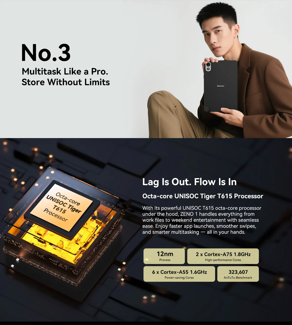 Blackview ZENO 1 UNISOC T615 Octa Core 4GB RAM 64GB ROM/6GB RAM 256GB ROM 4G LTE 8 Inch Android 15 Tablet PC Blackview ZENO 1 UNISOC T615 Octa Core 4GB RAM 64GB ROM/6GB RAM 256GB ROM 4G LTE 8 Inch Android 15 Tablet PC