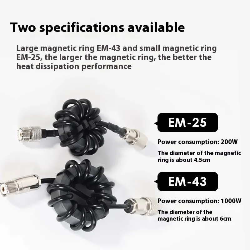 ZP614 HF Current Balun 1:1 Design 1.8MHz-30MHz EMI Suppression High Power 150W PEP Large Magnetic Core Ferrite Ham Radio Shortwave Communication Accessories