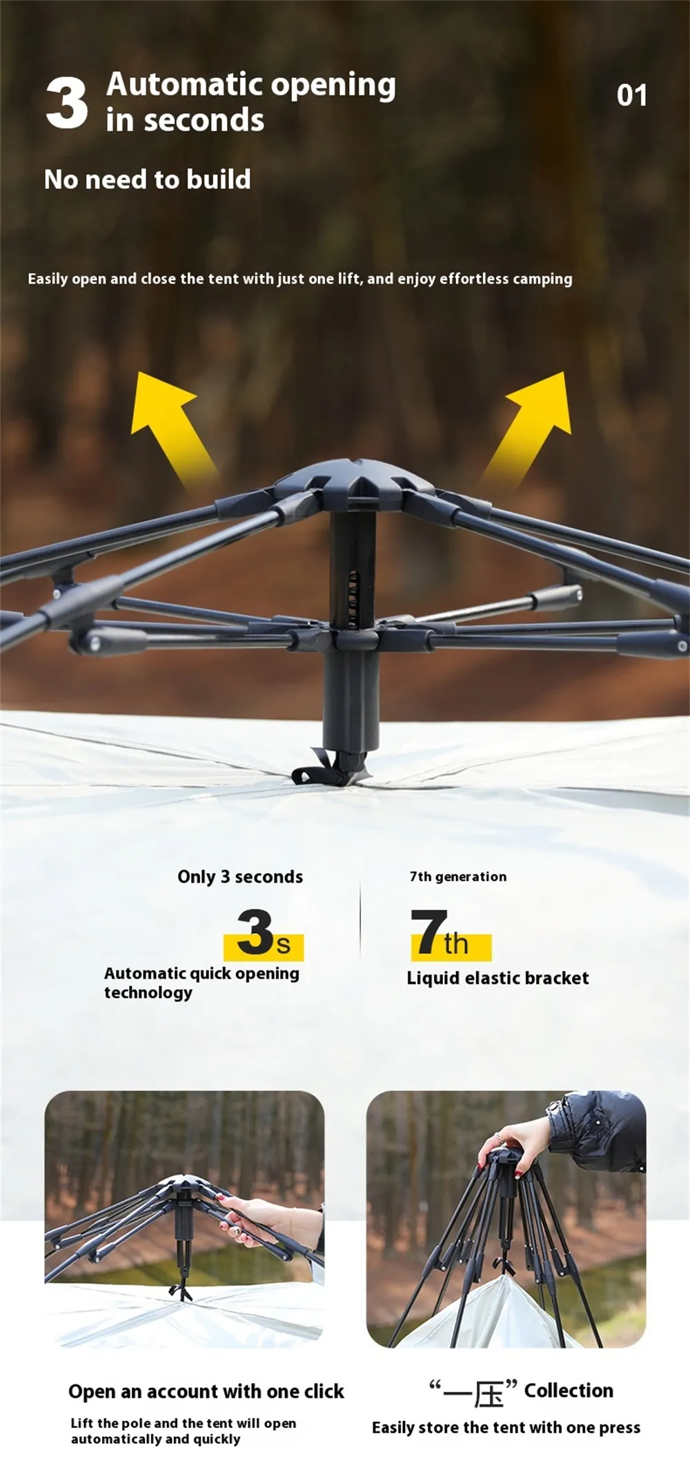 IPRee Outdoor Automatic 3-4 People Double 2 Single Home Sun Protection Insect Protection Indoor Small House Adult Children Tent IPRee Outdoor Automatic 3-4 People Double 2 Single Home Sun Protection Insect Protection Indoor Small House Adult Children Tent
