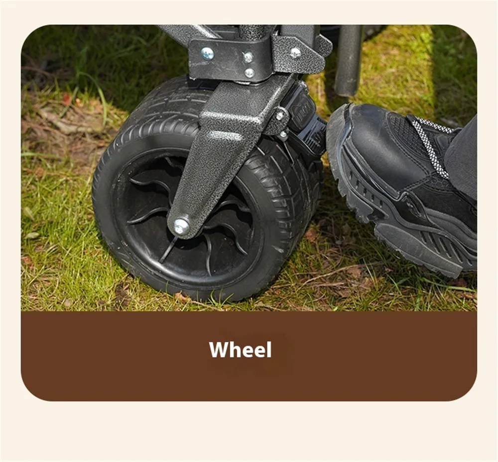 IPRee Big Tank Wheels Beach Wagon Sand with 360 Degree Rotation Dual Brake Wheel Large Capacity Foldable Cart Garden Outdoor Picnic