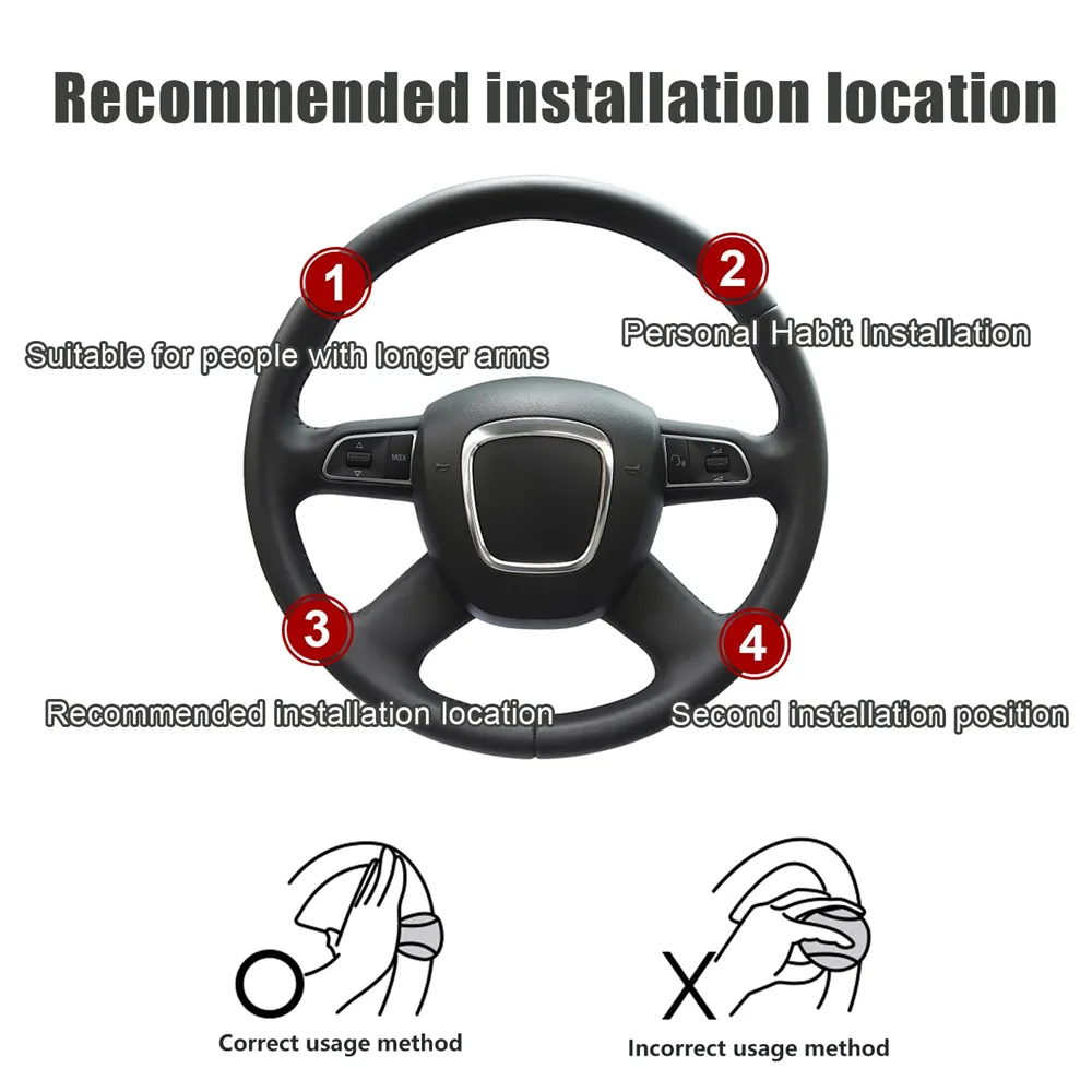 Car Steering Wheel Assist Ball Steering Wheel Knob Spinner Handle Universal