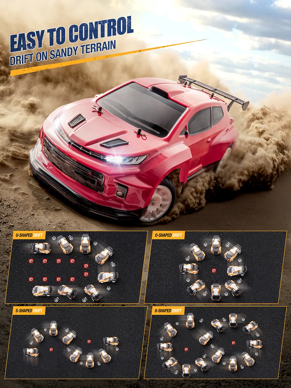 SY 1204 1/12 2.4G 4WD Drift Rally RC Car w/ Gyroscope LED Light Full Scale SY 1204 1/12 2.4G 4WD Drift Rally RC Car w/ Gyroscope LED Light Full Scale