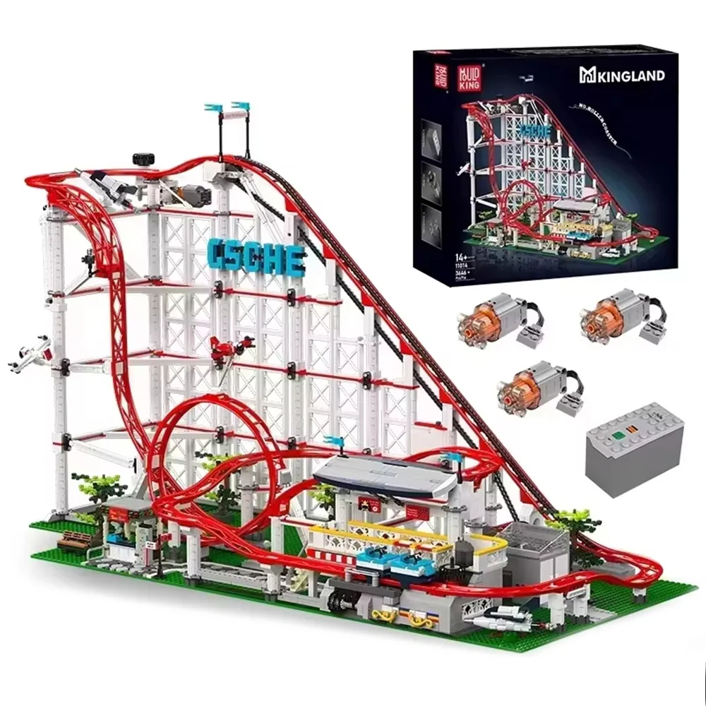 MOULD KING 11014 Motorized Rolle Loop Coaster Creative Building Block Brick Assembly Kit 3646+PCS Compatible With 10303 Set Kids Toys Christmas Gift MOULD KING 11014 Motorized Rolle Loop Coaster Creative Building Block Brick Assembly Kit 3646+PCS Compatible With 10303 Set Kids Toys Christmas Gift