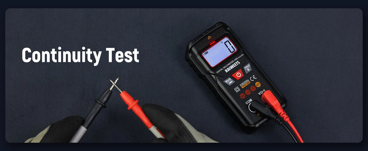 EU Direct KAIWEETS KM200s Digital Multimeter True RMS 4000 Counts Auto Ranging AC DC Voltage Tester Non Contact Voltage Detector Smart Measurement