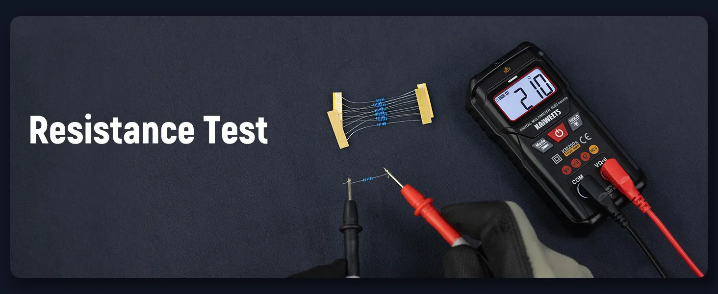 EU Direct KAIWEETS KM200s Digital Multimeter True RMS 4000 Counts Auto Ranging AC DC Voltage Tester Non Contact Voltage Detector Smart Measurement