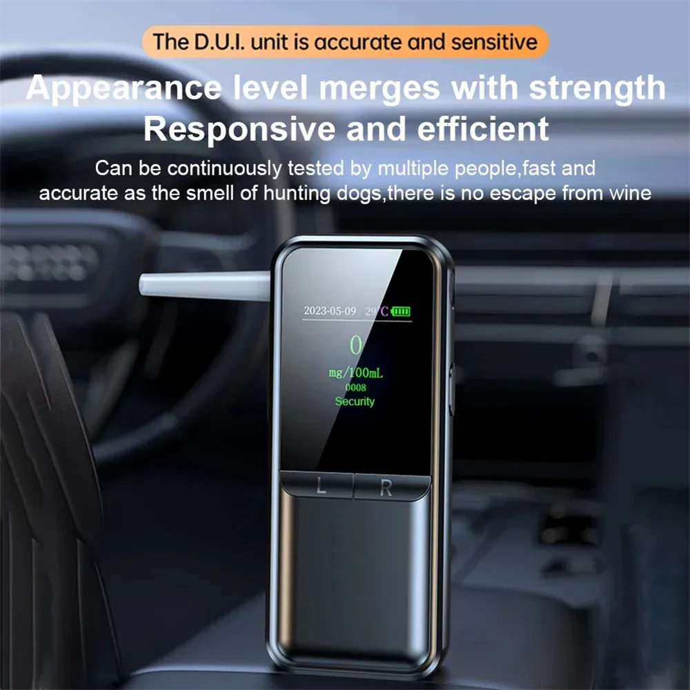 Precision Digital Breath Alcohol Tester Professional Breathalyzer With LCD Display USB Rechargeable Electronic Alcohol Tester Precision Digital Breath Alcohol Tester Professional Breathalyzer With LCD Display USB Rechargeable Electronic Alcohol Tester
