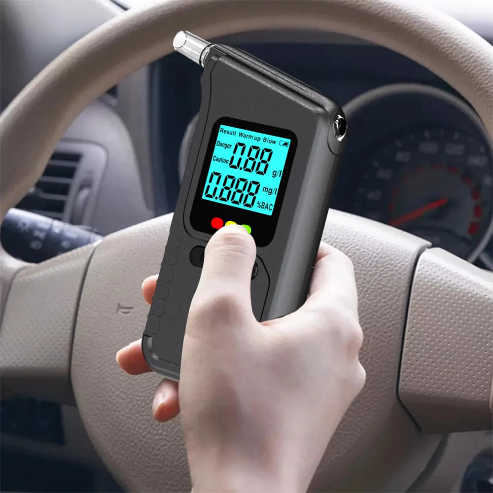 Portable Breathalyzer with LED Display Professional Breath Alcohol Tester for Private Professional Use at Car Home