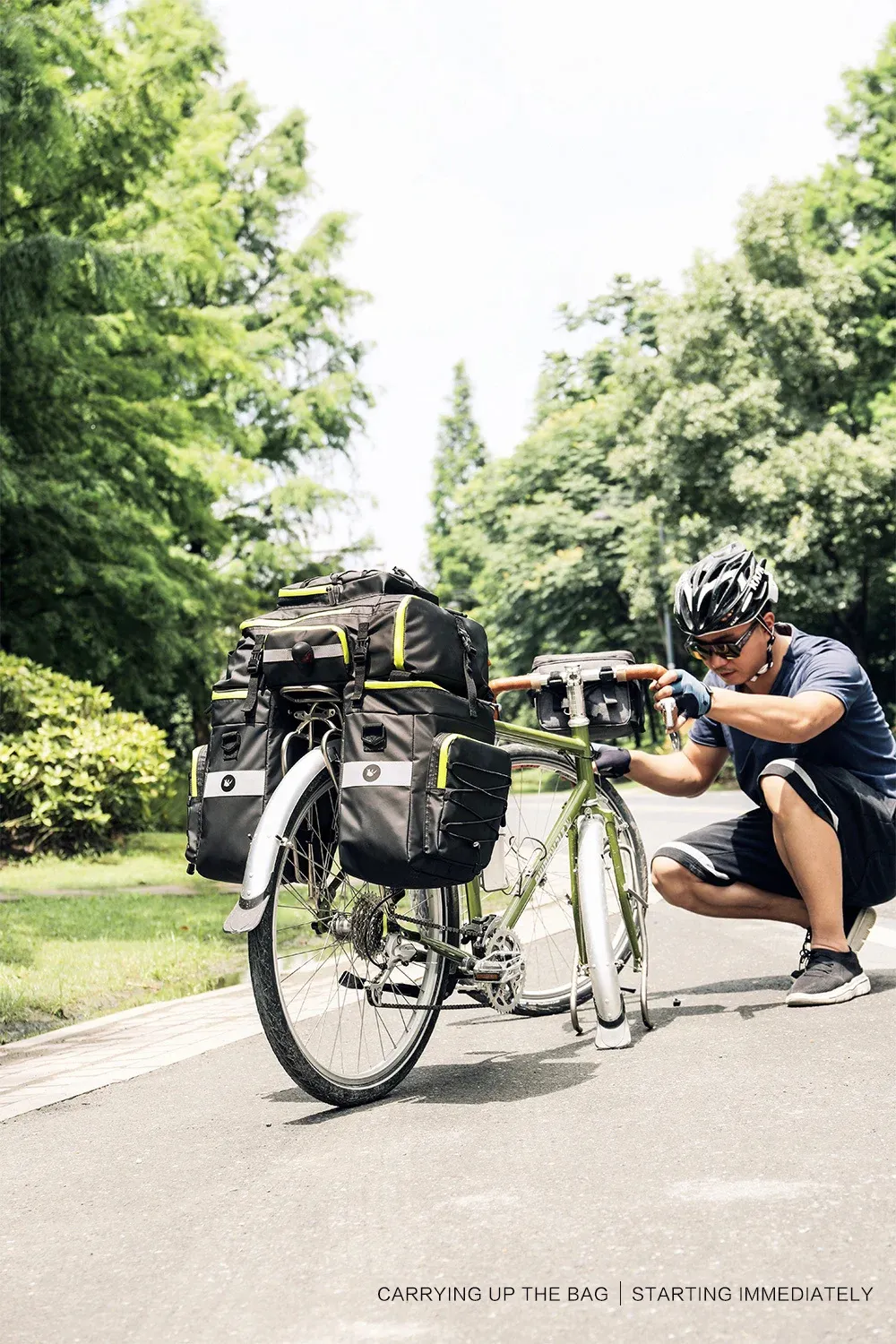 Rhinowalk 65L 3 In 1 Bicycle Pannier Waterproof Multi-functional Cycling Double Side Rear Rack Tail Seat Pack Luggage Carrier Bags for MTB Rhinowalk 65L 3 In 1 Bicycle Pannier Waterproof Multi-functional Cycling Double Side Rear Rack Tail Seat Pack Luggage Carrier Bags for MTB