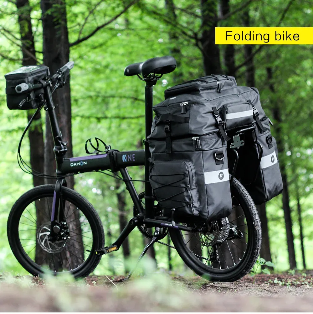 Rhinowalk 65L 3 In 1 Bicycle Pannier Waterproof Multi-functional Cycling Double Side Rear Rack Tail Seat Pack Luggage Carrier Bags for MTB Rhinowalk 65L 3 In 1 Bicycle Pannier Waterproof Multi-functional Cycling Double Side Rear Rack Tail Seat Pack Luggage Carrier Bags for MTB