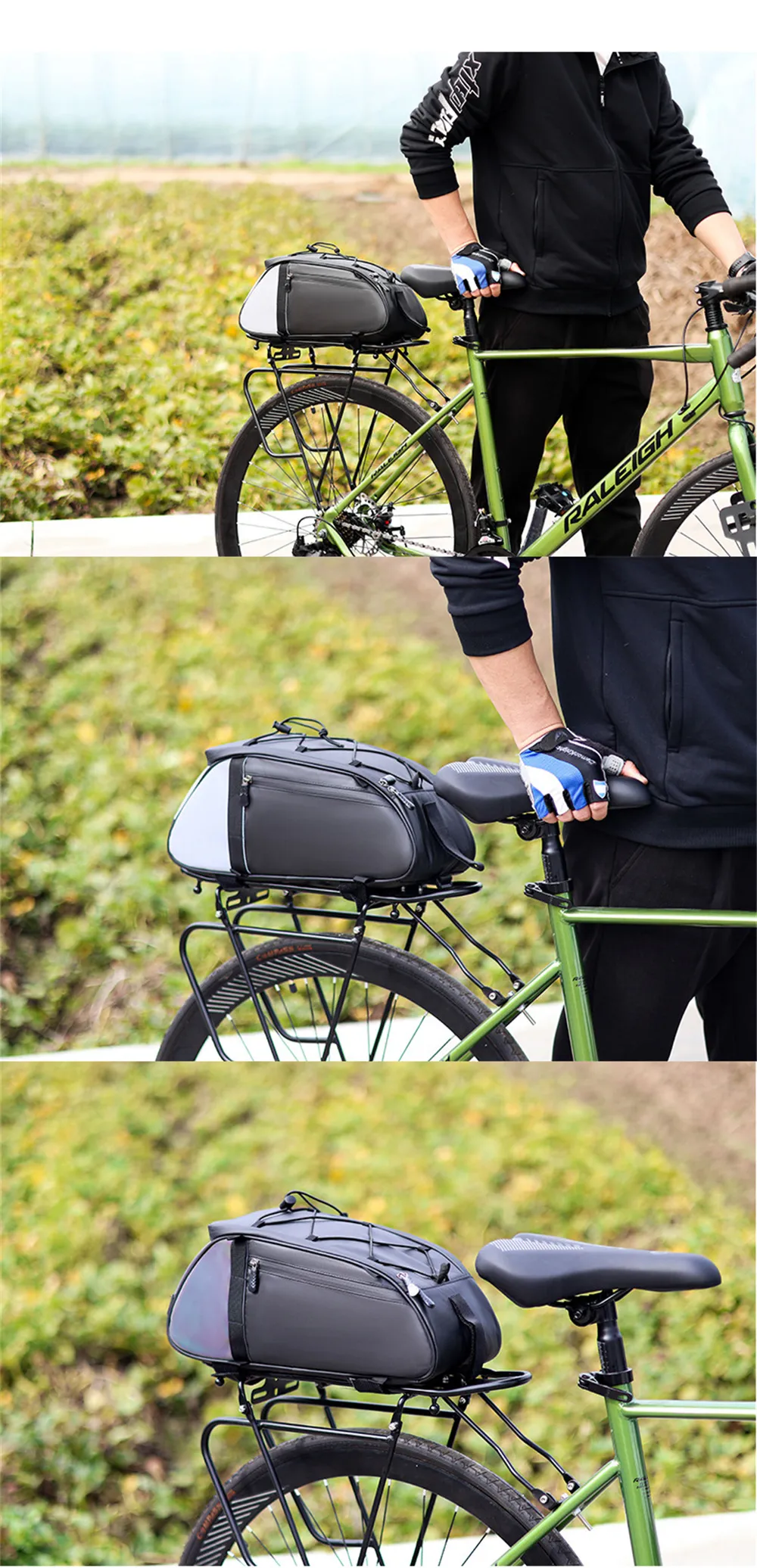 XANES 4L Bicycle Pannier Bag Multi-Purpose Wear-resistant Bike Rear Rack Bag Night Reflective Cycling Camel Bag for MTB XANES 4L Bicycle Pannier Bag Multi-Purpose Wear-resistant Bike Rear Rack Bag Night Reflective Cycling Camel Bag for MTB
