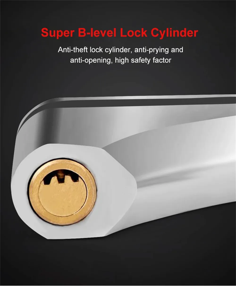 XANES Universal Portable Motorcycle Disc Brake Lock with Keys Alloy Steel Waterproof Anti-Theft Lock for Motorcycles Electric Vehicle