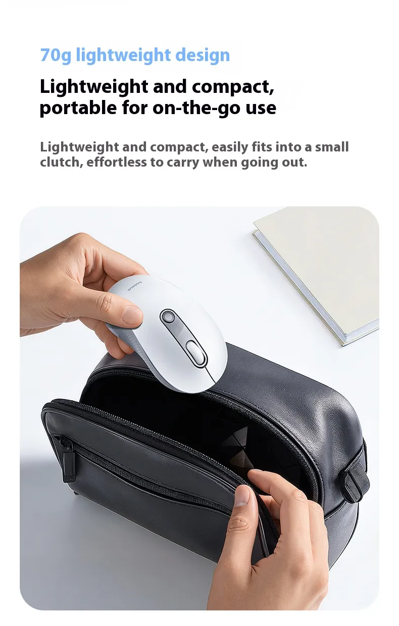 Baseus F02 2.4G Ergonomic Wireless Mouse 1600 DPI Portable Mute Mice for Laptop Computer PC Macbook Office Home Baseus F02 2.4G Ergonomic Wireless Mouse 1600 DPI Portable Mute Mice for Laptop Computer PC Macbook Office Home