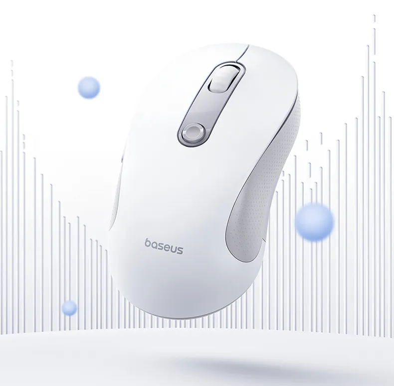 Baseus F02 2.4G Ergonomic Wireless Mouse 1600 DPI Portable Mute Mice for Laptop Computer PC Macbook Office Home Baseus F02 2.4G Ergonomic Wireless Mouse 1600 DPI Portable Mute Mice for Laptop Computer PC Macbook Office Home