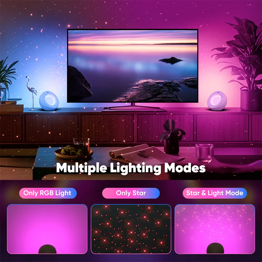 Elfeland Star Projector Night Light with Remote 7 Colors RGB Dimmable Bedside Lamp Timer Starlight Effect Mood & Gift Lamp Elfeland Star Projector Night Light with Remote 7 Colors RGB Dimmable Bedside Lamp Timer Starlight Effect Mood & Gift Lamp