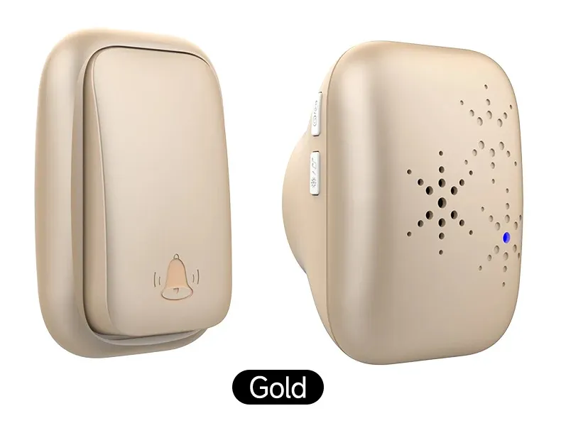 1-to-1 Battery-free Self Powered RF433 Wireless Doorbell EU Plug 38 Ringtones Outdoor IP44 Waterproof 150m Range Long Distance Door Bell