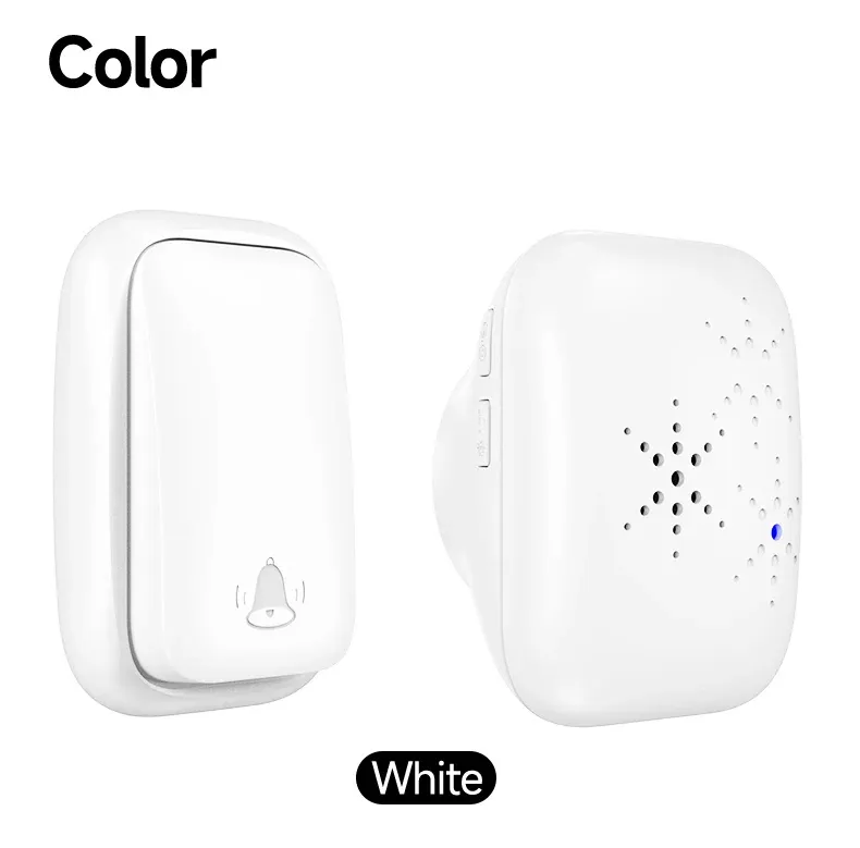 1-to-1 Battery-free Self Powered RF433 Wireless Doorbell EU Plug 38 Ringtones Outdoor IP44 Waterproof 150m Range Long Distance Door Bell