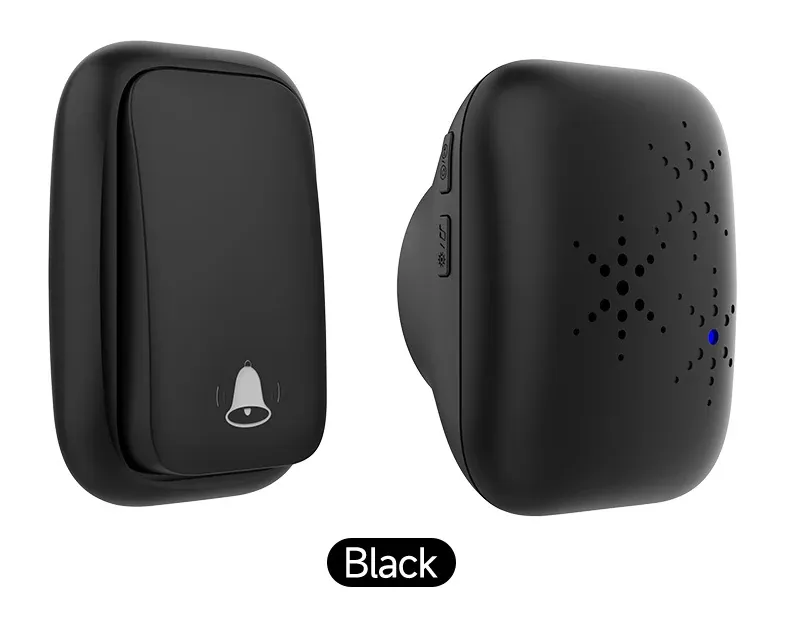 1-to-1 Battery-free Self Powered RF433 Wireless Doorbell EU Plug 38 Ringtones Outdoor IP44 Waterproof 150m Range Long Distance Door Bell