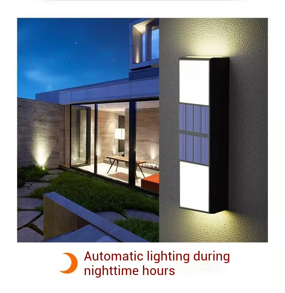 2pcs Solar Outdoor Courtyard Wall Lamps Automatic Sensor Waterproof Garden Villa LED Light Solar Panel Night Lighting 2pcs Solar Outdoor Courtyard Wall Lamps Automatic Sensor Waterproof Garden Villa LED Light Solar Panel Night Lighting