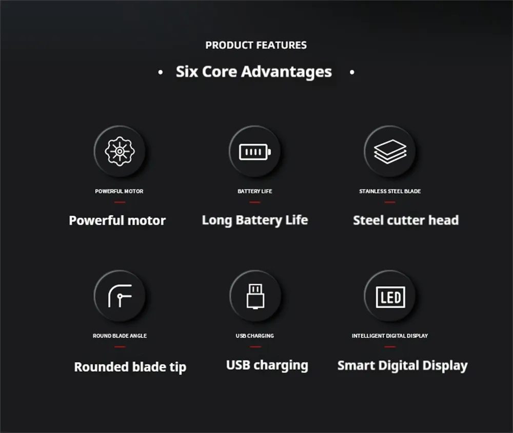 MARSKE MS-5065 Professional Hair Clipper High-Speed Motor LED Display Low Noise USB Rechargeable Long Battery Life Styling Tool