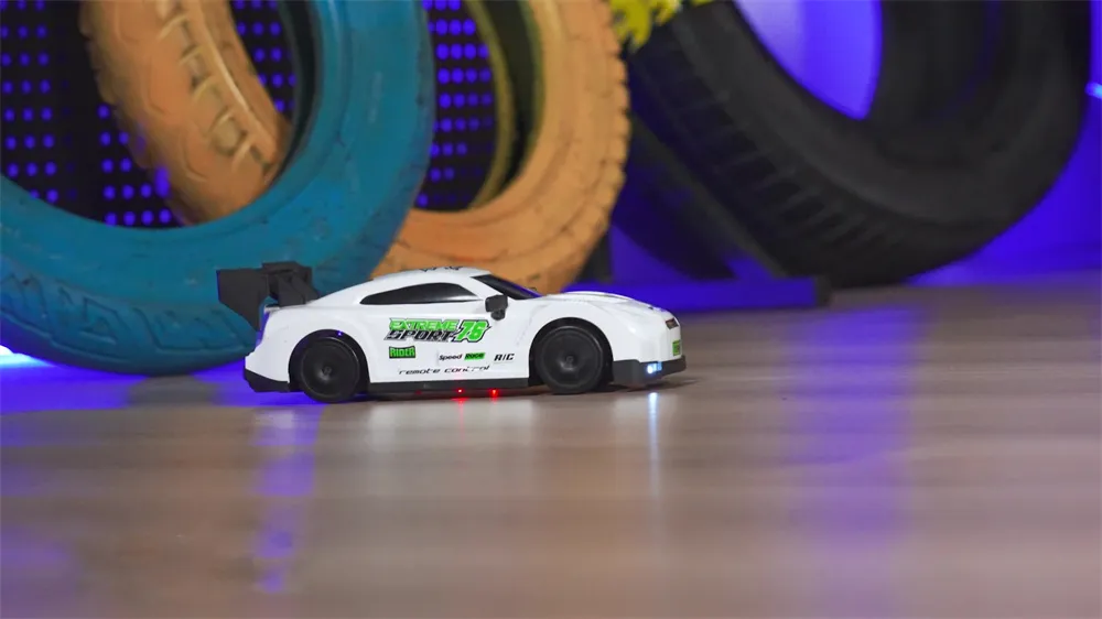 1/20 2.4G 4WD Drift RC Car GTR Mini Race LED Light High Speed Remote Control On-Road Racing Vehicles Models Boys Gifts Toys