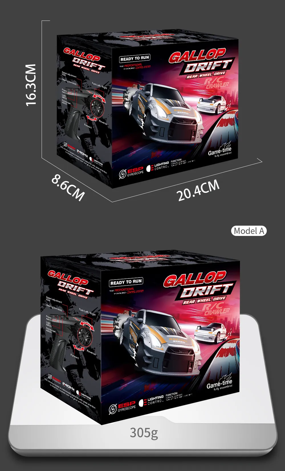 JJRC-C8827-YW 1/43 2.4G 4WD RC Car Mini Drift LED Light W/ Gyro Remote Control Racing Toys JJRC-C8827-YW 1/43 2.4G 4WD RC Car Mini Drift LED Light W/ Gyro Remote Control Racing Toys