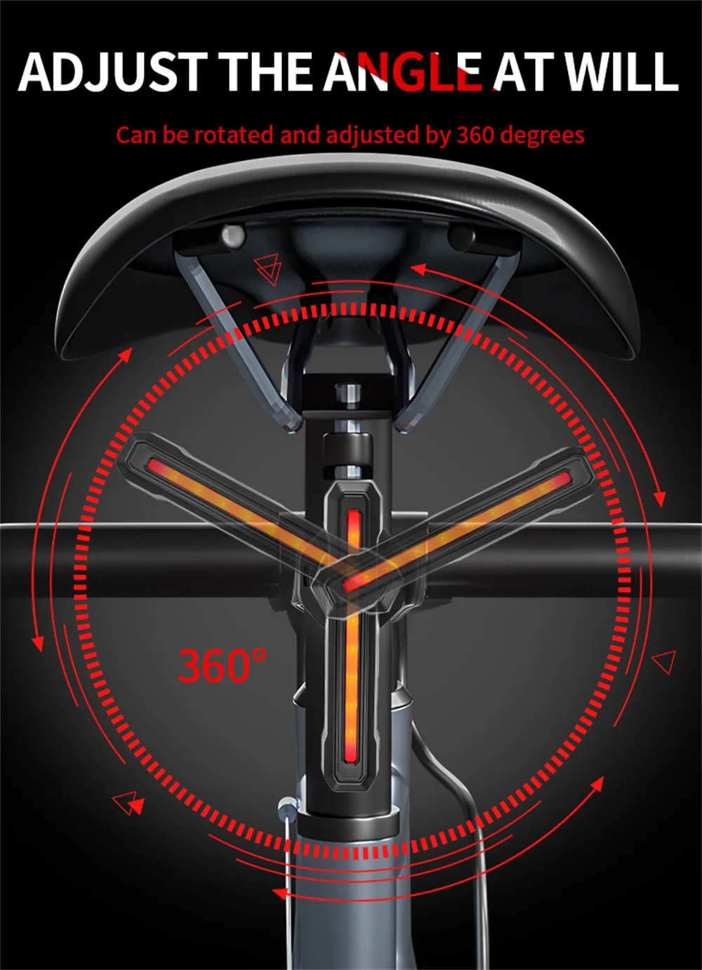 BIKIGHT 10-50LM 1PCS RGB LED Bicycle Smart Sensor Brake Taillight Type-C Charging Waterproof Warning Bike Rear Light for Night Cycling Safety BIKIGHT 10-50LM 1PCS RGB LED Bicycle Smart Sensor Brake Taillight Type-C Charging Waterproof Warning Bike Rear Light for Night Cycling Safety