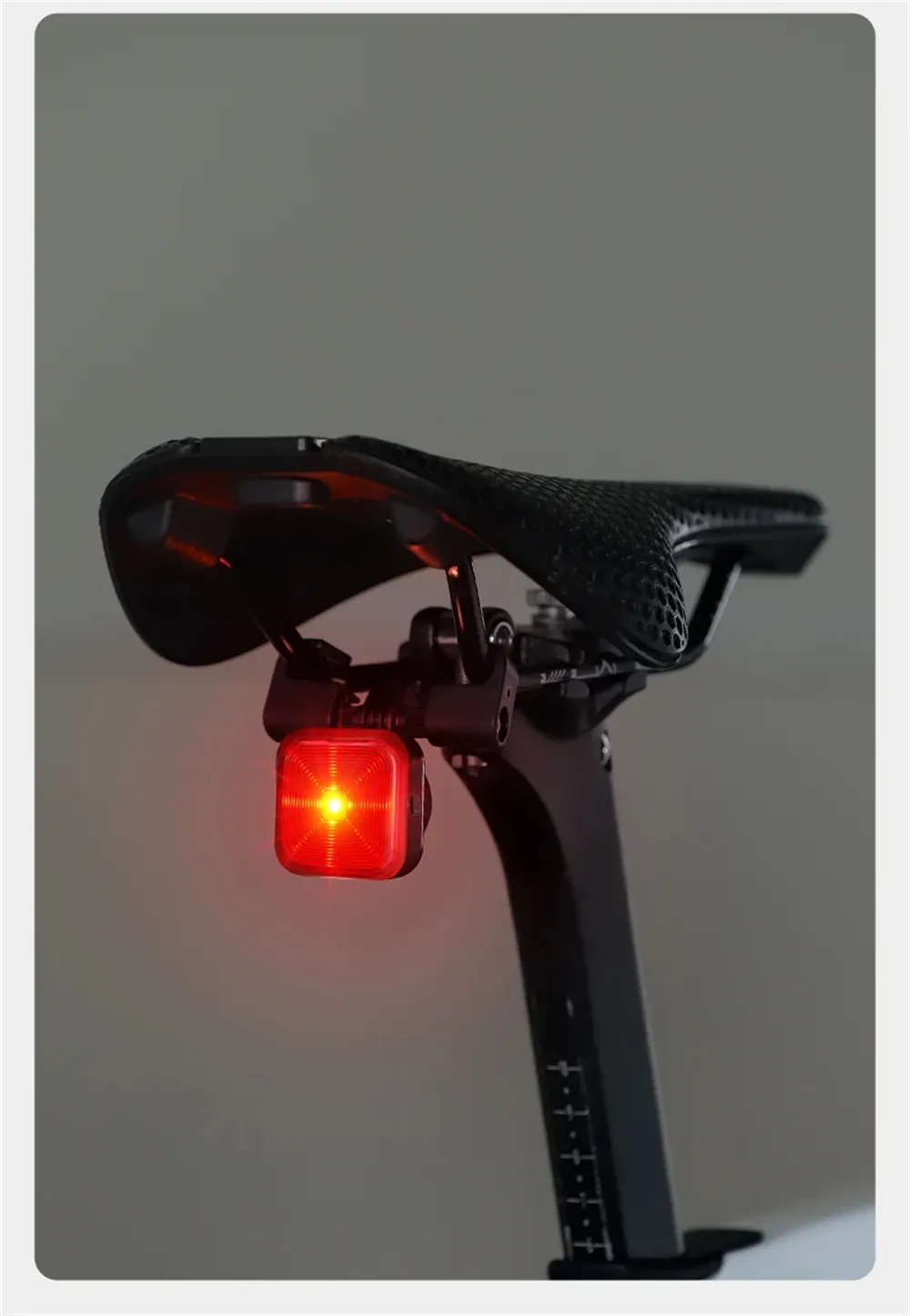 WEST BIKING 20LM LED Square Bicycle Taillight Type-C Charging Waterproof 5 Modes Warning Bike Rear Light for MTB Seat Post/Saddle