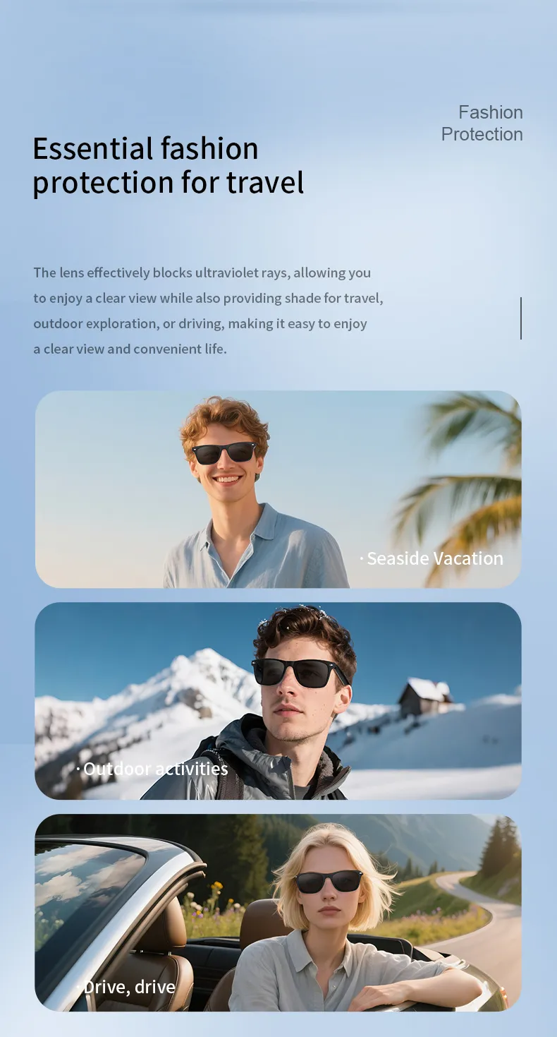 Senbono A01 Smart bluetooth Glasses bluetooth 5.3 100+ Language Translation AI Noise Reduction Hands Free Voice Control UV Protection Semi-Open Ear Audio Glasses Senbono A01 Smart bluetooth Glasses bluetooth 5.3 100+ Language Translation AI Noise Reduction Hands Free Voice Control UV Protection Semi-Open Ear Audio Glasses