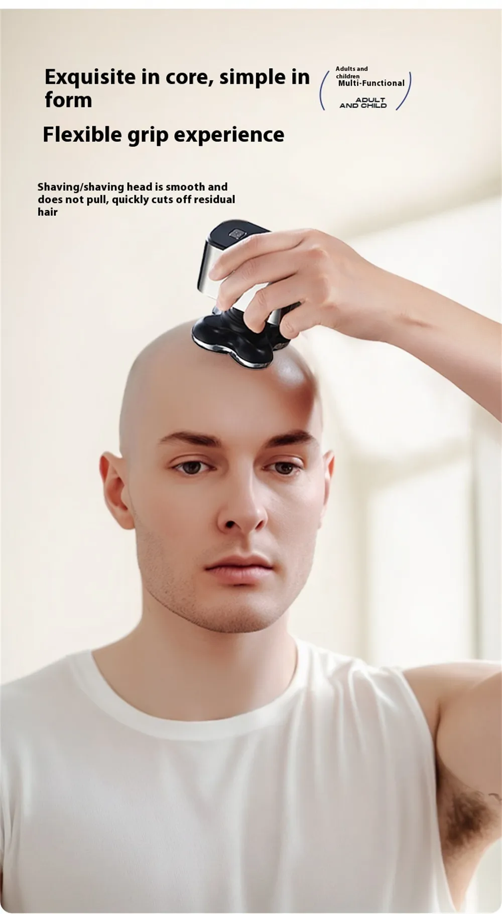 MARSKE 5 In 1 5D Floating Men's Electric Head Shaver Razor Rechargeable Cordless Hair Shaving Razors For Bald Man Waterproof Wet Dry Beard Trimmer