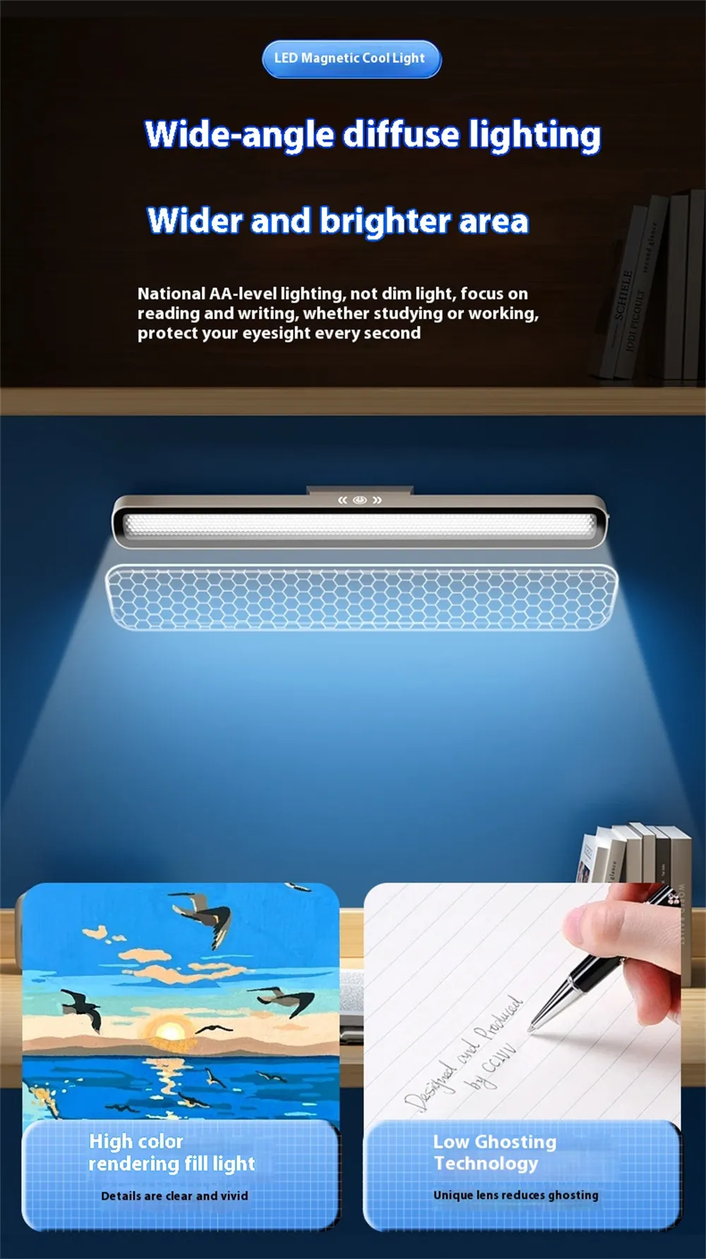 Elfeland LED Desk Lamp USB Rechargeable Light Stepless Dimming Table Lamp Hanging Magnetic Bedroom Table Reading Rechargeable Night Light Elfeland LED Desk Lamp USB Rechargeable Light Stepless Dimming Table Lamp Hanging Magnetic Bedroom Table Reading Rechargeable Night Light