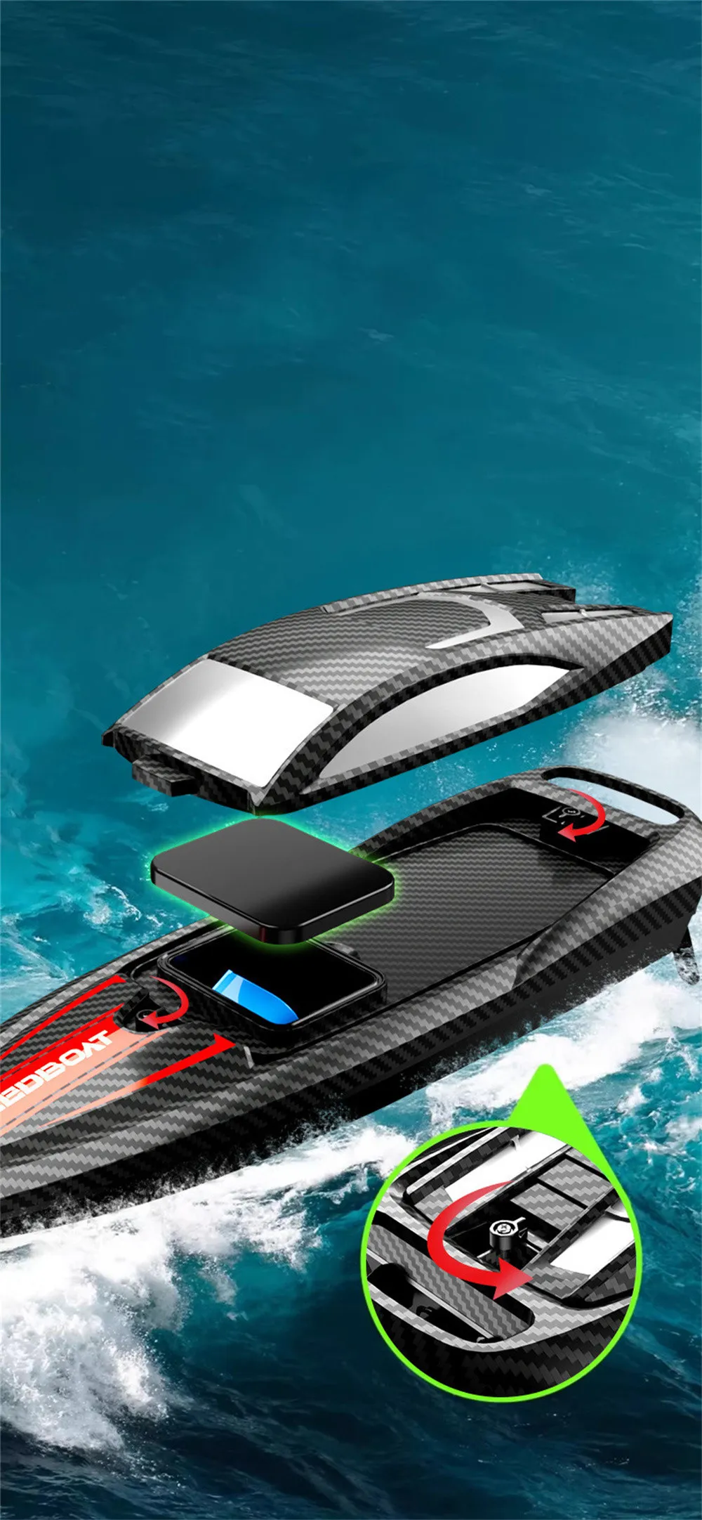 B3601 RTR 2.4G 30km/h RC Boat Waterproof Capsized Reset Ship High Speed Racing Remote Control Speedboat Vehicles Models Toys