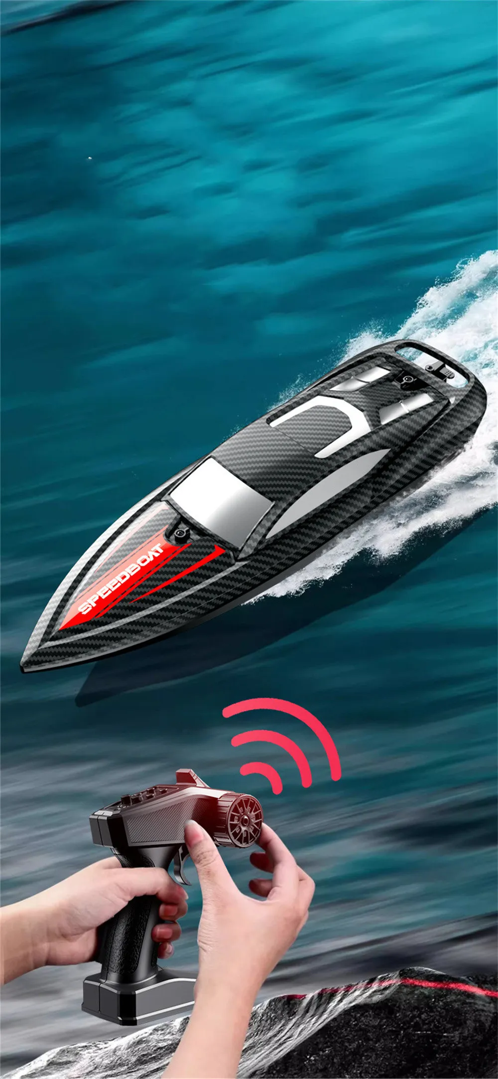 B3601 RTR 2.4G 30km/h RC Boat Waterproof Capsized Reset Ship High Speed Racing Remote Control Speedboat Vehicles Models Toys