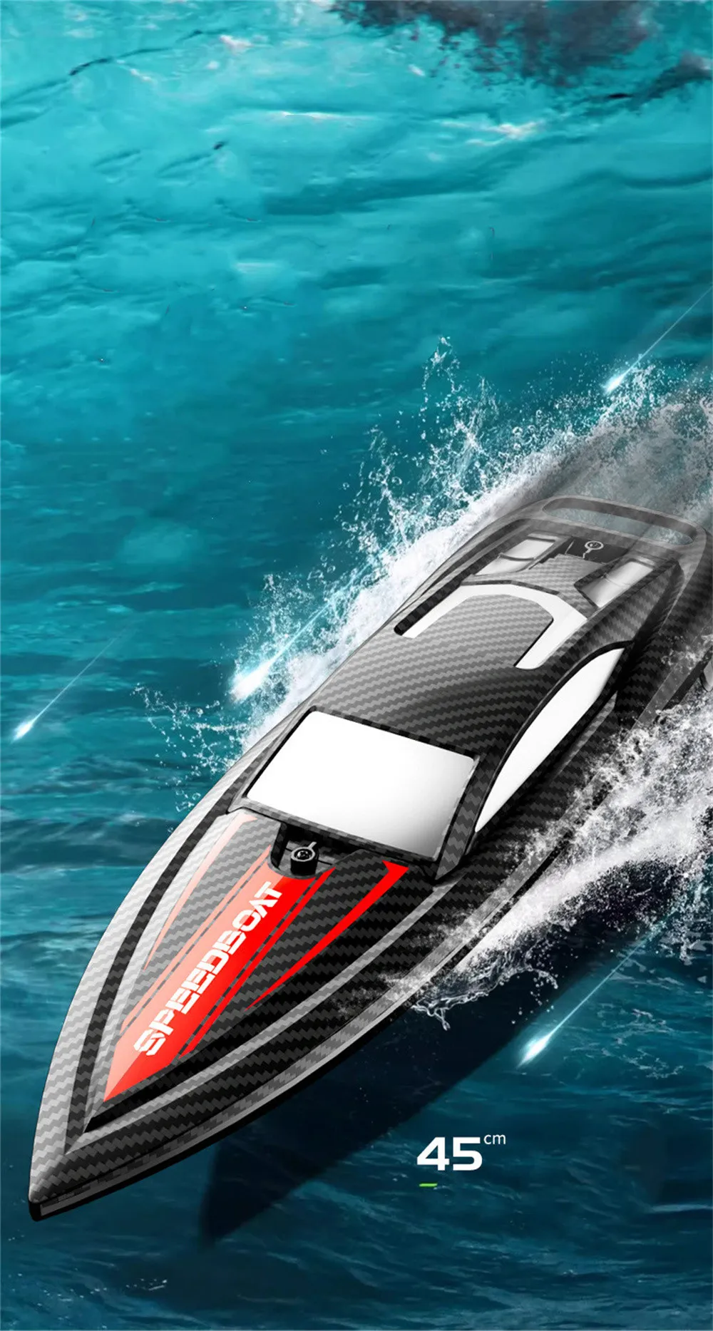 B3601 RTR 2.4G 30km/h RC Boat Waterproof Capsized Reset Ship High Speed Racing Remote Control Speedboat Vehicles Models Toys