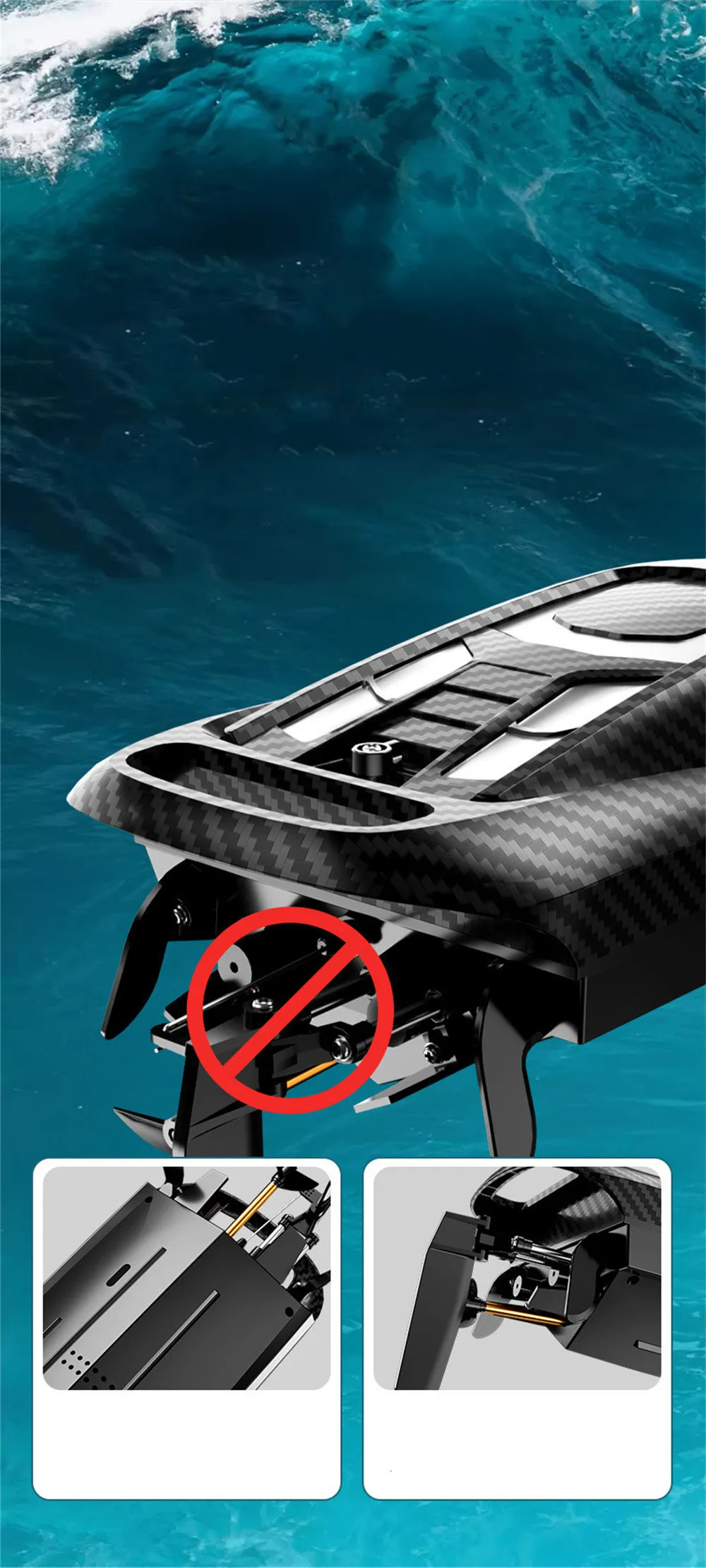B3601 RTR 2.4G 30km/h RC Boat Waterproof Capsized Reset Ship High Speed Racing Remote Control Speedboat Vehicles Models Toys
