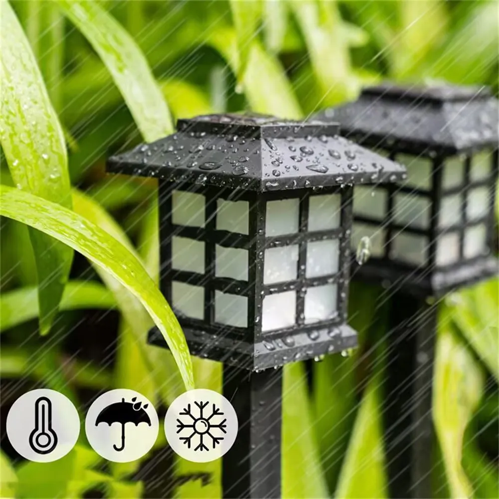 Elfeland LED Solar Pathway Lights Lawn Lamp Decoration for Outdoor Garden Yard Landscape Patio Driveway Walkway Lighting