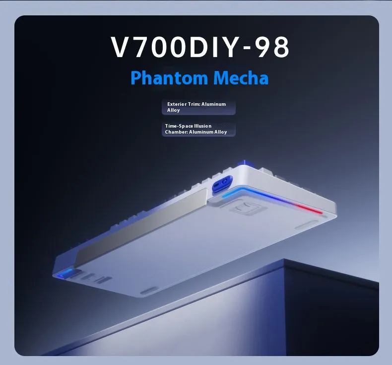 RAPOO V700 DIY-98 Custom Mechanical Keyboard Wireless Tri Mode Hot-swappable Gasket Structure RGB Kailh Speed Silver Axis 1KHz 4000mAh Battery Gaming Keyboard RAPOO V700 DIY-98 Custom Mechanical Keyboard Wireless Tri Mode Hot-swappable Gasket Structure RGB Kailh Speed Silver Axis 1KHz 4000mAh Battery Gaming Keyboard