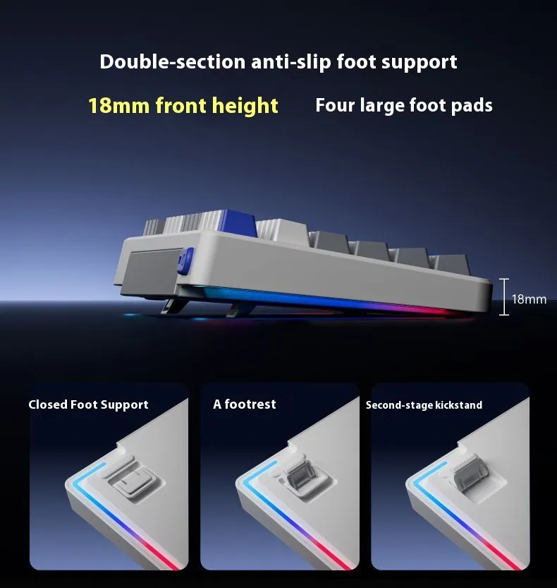 RAPOO V700 DIY-98 Custom Mechanical Keyboard Wireless Tri Mode Hot-swappable Gasket Structure RGB Kailh Speed Silver Axis 1KHz 4000mAh Battery Gaming Keyboard RAPOO V700 DIY-98 Custom Mechanical Keyboard Wireless Tri Mode Hot-swappable Gasket Structure RGB Kailh Speed Silver Axis 1KHz 4000mAh Battery Gaming Keyboard
