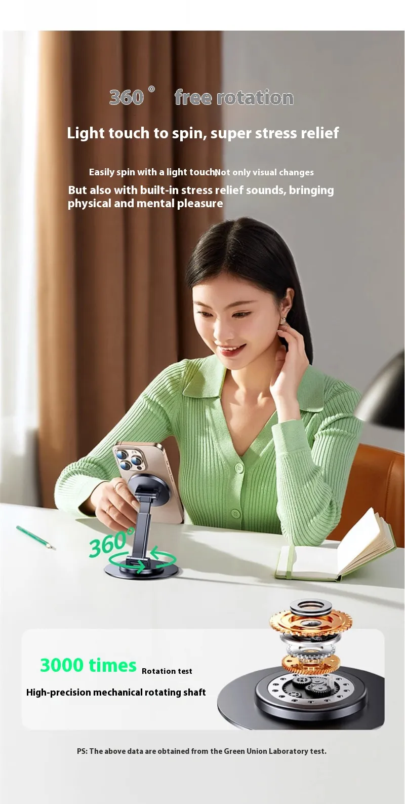 UGREEN LP862 Magnetic Phone Stand Holder 360° Rotatable with N52 Magnets Adjustable Height for iPhone Magsafes Compatible Desktop Use UGREEN LP862 Magnetic Phone Stand Holder 360° Rotatable with N52 Magnets Adjustable Height for iPhone Magsafes Compatible Desktop Use