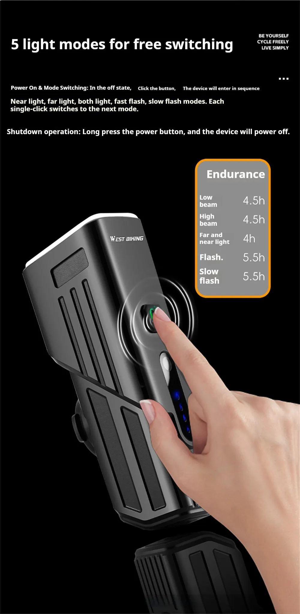 WEST BIKING 400LM Smart Light-sensing Bicycle Headlight Portable Flashlight Waterproof Type-C Charging Quick Release Bike Front Light for MTB Night Cycling Safety WEST BIKING 400LM Smart Light-sensing Bicycle Headlight Portable Flashlight Waterproof Type-C Charging Quick Release Bike Front Light for MTB Night Cycling Safety