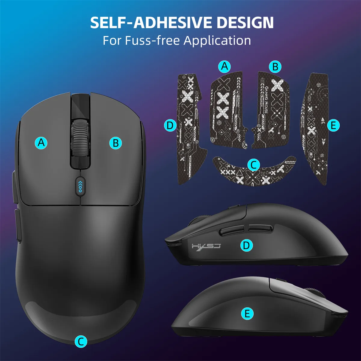 HXSJ T68 Tri-mode Wireless Gaming Mouse PAW3311 Sensor 18000DPI Gamer Mice 1K Return Rate 58g Lightweight HXSJ T68 Tri-mode Wireless Gaming Mouse PAW3311 Sensor 18000DPI Gamer Mice 1K Return Rate 58g Lightweight