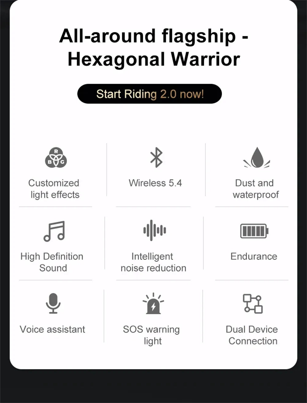 Y21 Wireless Helmet Headset AI Voice Assistant Fm Radio Powerful Bass Waterproof bluetooth 5.4 RGB Lighting Noise Reduction Long Battery Life Rider Intercom Wireless Motobike Earphone