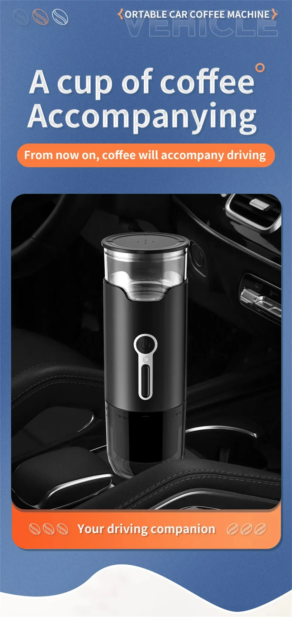 Comfook Portable Espresso Coffee Maker with 20 Bar Pressure 92°C Extraction For Car Travel Camping Office Use Comfook Portable Espresso Coffee Maker with 20 Bar Pressure 92°C Extraction For Car Travel Camping Office Use