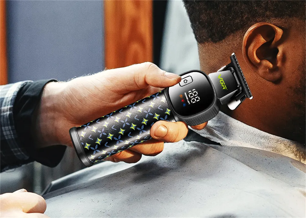 VGR V-185 Professional Hair Trimmer for Men with Ceramic Stainless Steel Blades 7000 RPM Motor USB Rechargeable LED Display 220min Runtime VGR V-185 Professional Hair Trimmer for Men with Ceramic Stainless Steel Blades 7000 RPM Motor USB Rechargeable LED Display 220min Runtime