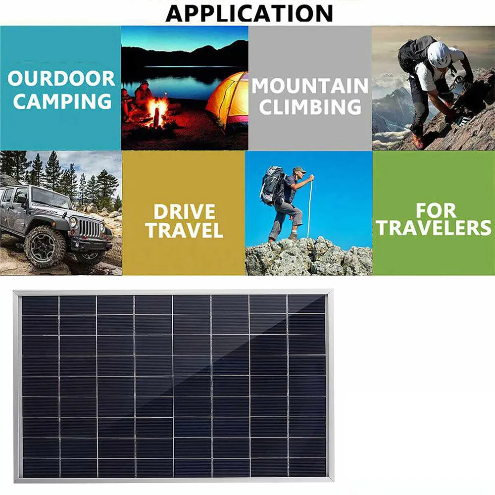 IPRee 10W 12V Solar Panel Charger USB Port Photovoltaic Power Bank Kit Portable Solar Battery Charger for Home/Outdoor Camping/RV/Car IPRee 10W 12V Solar Panel Charger USB Port Photovoltaic Power Bank Kit Portable Solar Battery Charger for Home/Outdoor Camping/RV/Car